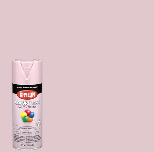 Image of Krylon K05556007 COLORmaxx Spray Paint and Primer for Indoor /Outdoor Use, Satin Ballet Slipper Pink