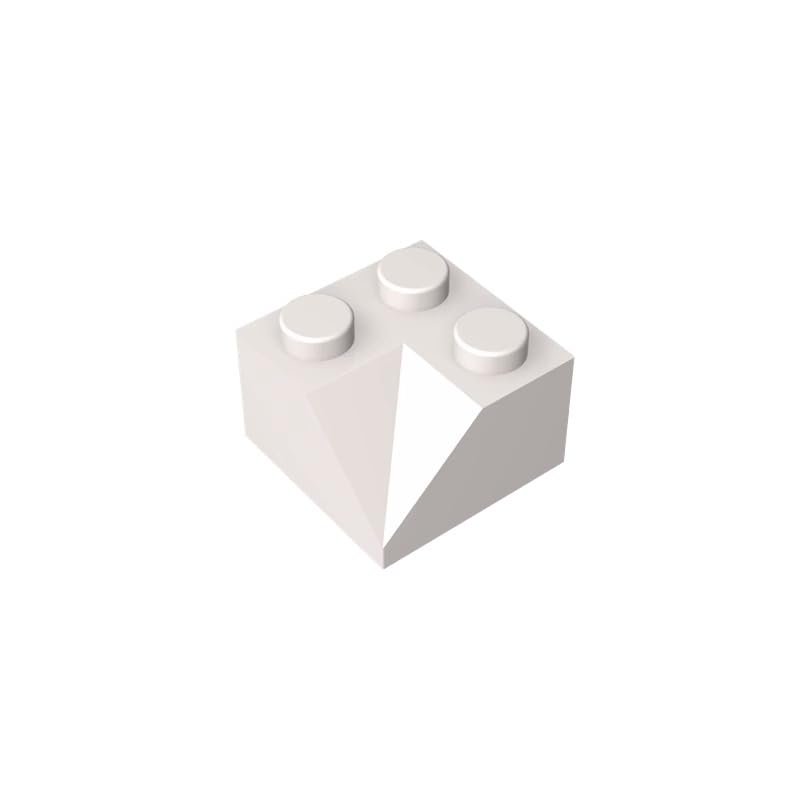 Gobricks 3046 Slope Brick 2x2 45° Sloped Concave Roof Tile 50 Pieces GDS-721 Compatible with Lego Building Blocks Color:White — image 1