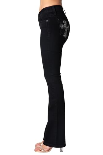 Miss Me Women's Holy Cross Mid-Rise Bootcut Jeans3