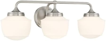 Minka Lavery 2573-84 Cornwell - 3 Light Bath Vanity-8 Inches Tall and 23 Inches Wide, Finish Color: Brushed Nickel