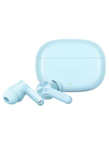 Image of Compatible for Realme Buds T200x Wireless Earbuds with Dynamic 12.4mm Bass Drivers, ANC 25dB, Quad Mic Calling, 45ms Latency, Long 48H Battery Life, Fast Charge, IP55 Rating (Blue)