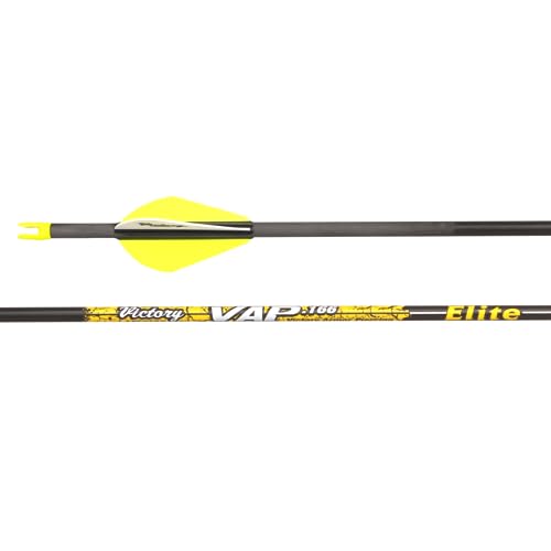 Victory Archery VAP 0.166' Micro Diameter Hunting Arrow (Spine: 300, 6 Pack Fletched, Straightness ± 0.001 - Elite - Yellow)