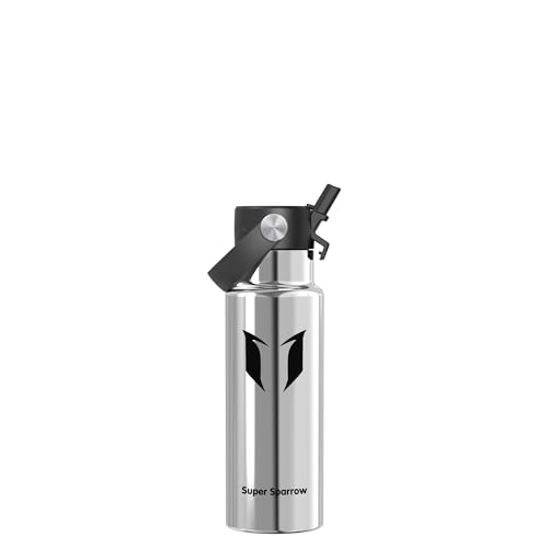 Sparrow Borraccia Termica 500ml/750ml/1L/1.2L FlipFlow Bottiglia Cannuccia | Acciaio Inox Borracce Termiche, Antiperdita, Calda, Fredda, Senza BPA, Lavastoviglie, Palestra, Scuola, Fitness, Gym, Viaggio