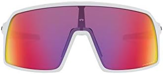 Oakley Men's OO9462 Sutro S Rectangular Sunglasses, Matte White/Prizm Road, 28 mm