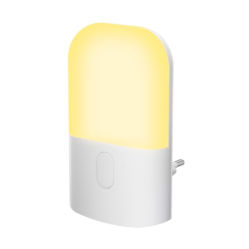 GRIFEMA GD101 1 Luz Nocturna Infantil 3 Niveles de Brillo Ajustables, Luz Nocturna con Sensor de Luz para Habitación de Niños, Baño, Pasillo, Cocina, Escaleras, 2700K Blanco Cálido