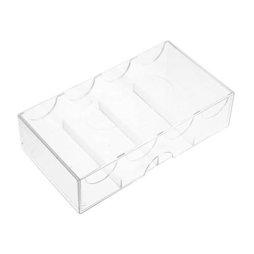 MOLUCKFU Poker Chip Storage Box Poker Chip Holder 4-grid Poker Chip Organizer for Household Poker Chip Holder