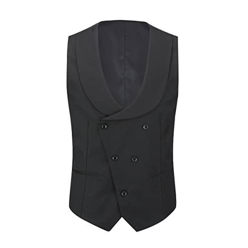 Cloudstyle Mens 3 Piece Suit Single Breasted Vest Jacket Pants Sets4