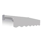 Copertura parasole retrattile per patio, tessuto di ricambio, impermeabile, in tela di poliestere, colore grigio chiaro, 200 x 150 cm, perfetta per ombrelloni esterni e patio