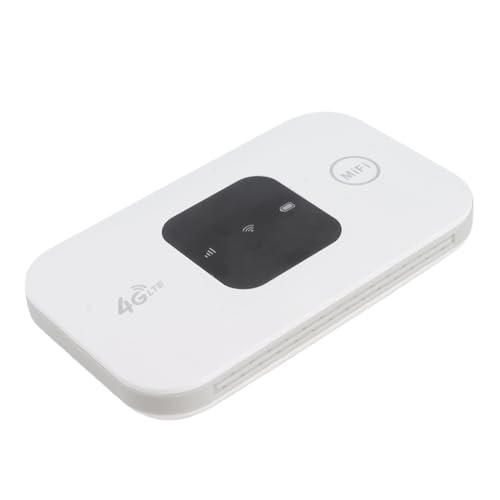 Image of Portable High Speed White 4G Mobile WiFi Hotspot Router for Car Travelers and Business Users 10 Users 2100mAh Li Battery for Phone Laptop Desktop Tablet