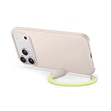 Immagine di Beats Custodia Cavalletto per iPhone 17 Pro Max con MagSafe e Controllo fotocamera, cordino che funge da supporto integrato, finitura opaca, fodera in microfibra – Grigio gesso