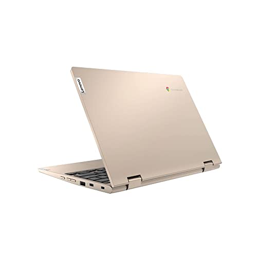 Image of Lenovo Chromebook 2-in-1 Convertible Laptop in Almond Intel Processor 64GB eMMC 4GB 11.6in IPS Touchscreen BT Webcam (Renewed)