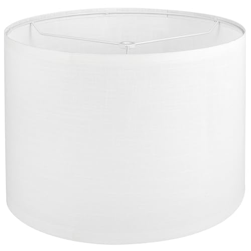 White Lamp shade, Drum Lamp Shade for Table Lamps Floor Lamp, 13
