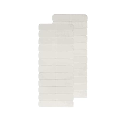 Image of Full Shine Double Sided Replacement Tape, White, 0.8cm*4cm 24PCS | Hair Extension Replacement Tape, Double Sided Strong Adhesive Tape, Long Lasting for Gym, Swimming, Workout, Daily Use