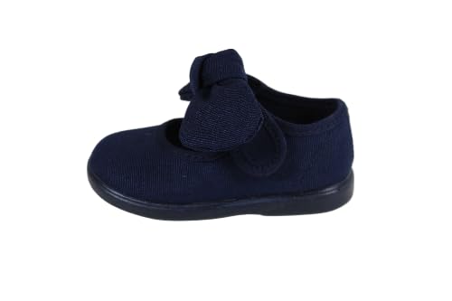 JOVEN 10601- Merceditas de Lona para Niña - Zapatillas de Lona para Niña - Manoletinas niña-Merceditas de Verano