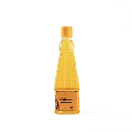 Image of Gem's Gold smoke less Nithyam Pooja Oil Infused with subtle temple-inspired fragrances 500 ml | Long Lasting Deepam for Diya, Lamp, Arti, Havan & Pooja | Spiritual Non-Edible Oil for Daily Rituals & Festivals