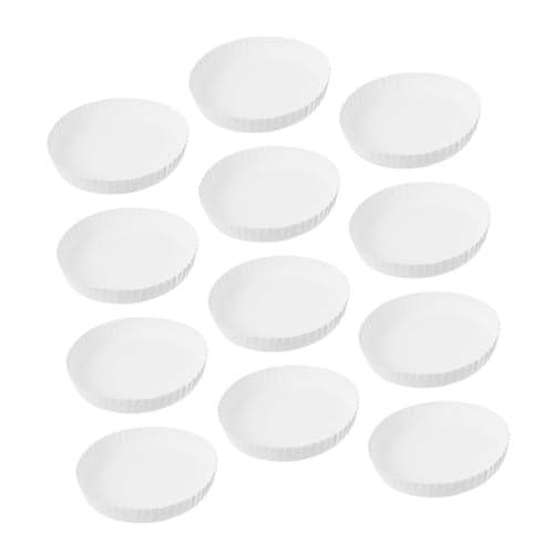 COLLBATH 50Pcs Stackable Disposable Paper Cup Covers Cup Lids for Beverages Durable and Lightweight Lids for Parties Events and Daily Use