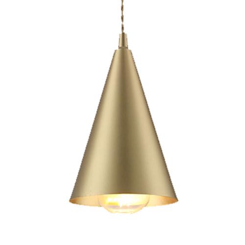 Lámpara colgante de cobre E27 con diseño creativo y un solo cabezal