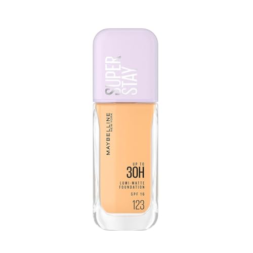 Image of Maybelline New York All Skin Full Coverage Super Stay Lumi-Matte Liquid Foundation 30H Longwear - 123 (35 ml)