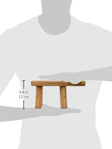 Creative Co-Op Rectangle Wood Pedestal With Handle, Small, Brown #TOP7