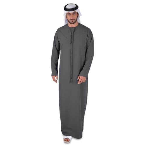 RAHMA Mens Emarati Thobe, Kandura, Traditional Dishdasha, Hand Stitched in Premium Fabric