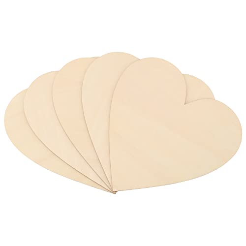 Hoigon 30 Pcs 8 Inch Wooden Hearts, Unfinished Wood Heart Cutouts, Blank Wooden Heart Shape Slices For Diy Craft Embellishment, Wedding, Valentine #TOP4