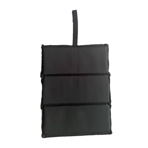 YACOTOERI アウトドア用三つ折りクッション 極厚 2.0cm キャンプ座布団 アウトドア 超軽量 キャンプ スポーツ観戦 釣りをする 公園 一人用 (ブラック)