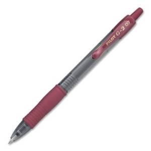 36 bolígrafos Pilot G2 retráctiles tinta gel burdeos