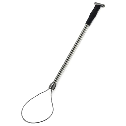 Poteau de capture d'animaux robuste en acier inoxydable de 19 pouces avec boucle réglable