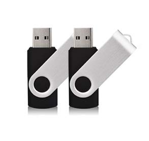 eazor USB Memory Stick, USB Flash Drive 64 GB Bulk Memory Stick Jump Drive External Drives USB Stick USB Storage Portable Thumb Drive Pen Drive Pack 2 Black (64G-Black*2pack)