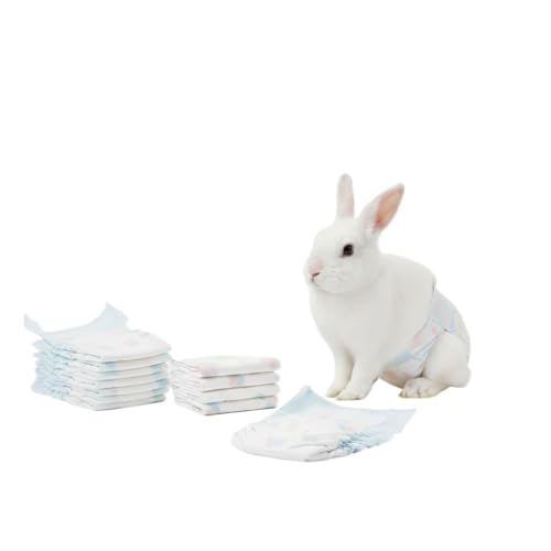 STAZA Kaninchenwindeln, ultra-saugfähige Hasenwindeln mit Nässeindikator, auslaufsichere Kleintierwindeln (XXS (0,5–1 kg), 10 Stück