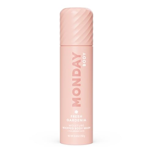 MONDAY HAIRCARE MOISTURE Whipped Body Wash in Fresh Gardenia Scent with Hyaluronic Acid for All Skin Types 8.8 oz