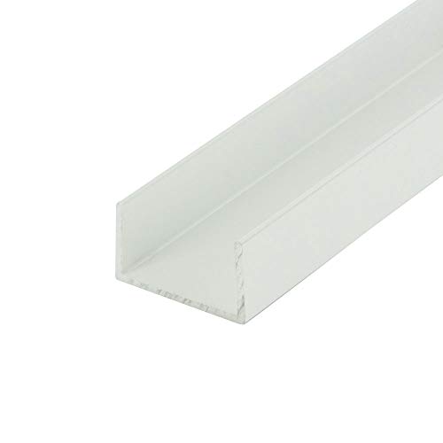 Outwater White Finish 3/4'' Inside Dimension Aluminum U-Channel 48'' Length (Pack of 3) Alu447-Wh C-Channel