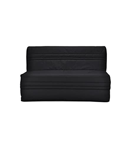 JOE Banquette BZ 3 places - Tissu noir - Contemporain - L 143 x P 97 cm