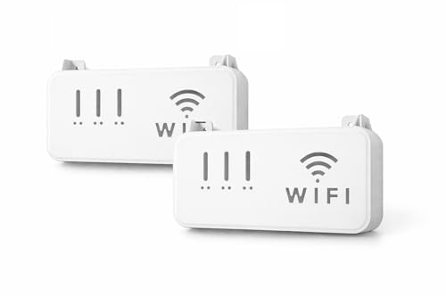 Image of Nurmantras inchHerbal By Nur inch Self Adhesive WiFi Router Stand Wall Mount Holder - No Drill Storage Shelf for Router, Modem, Set Top Box with Cable Management Organizer | White (Pack of 2)
