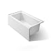 Kohler 1957-RA-0 Underscore(R) 60" x 32" Bath Apron, Integral Flange and Right-Hand Drain Alcove Bathtub, White