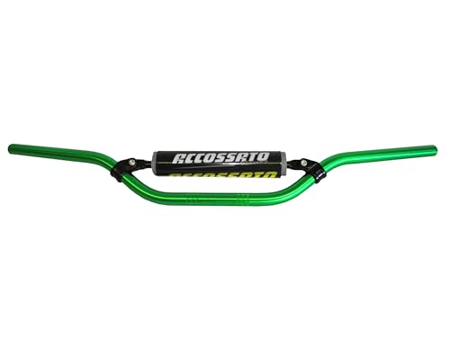 Guidon Accossato vert de hauteur moyenne pour piloter une KX-F