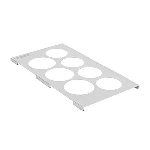 Restaurantware Squeeze Bottle Holder - 1 Count 12.795 x 7.087 x 0.394 Inches Stainless Steel Condiment Organizer - Durable Seven-Hole Pan Top Holder - Silver by Restaurantware - Image 2