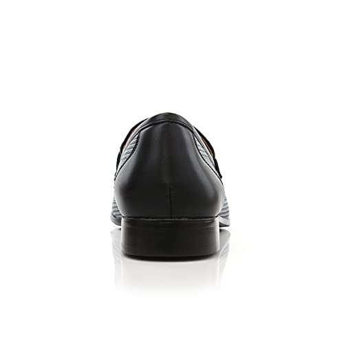 Image of Ferro Aldo Men's Classic Penny Loafers & Slip-On Dress Shoes | Woven, Floral, and Plaid Styles |