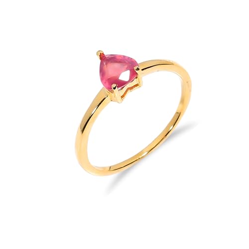 Bague en argent 925 et rubis cœur, le cadeau de fiançailles idéal pour elle