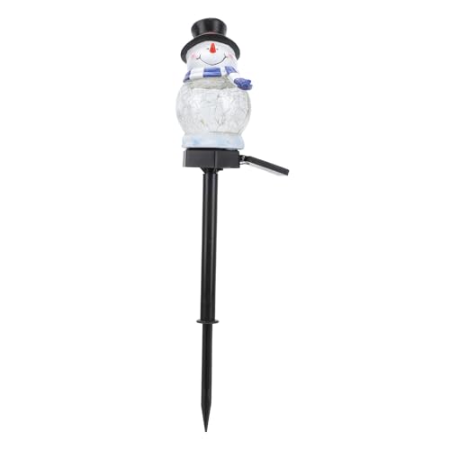 MOTHNUR Lámpara de Jardín Solar con Diseño de Muñeco Navideño Luz LED Cálida Resistente al Agua para Decoración Exterior y Césped sin Cables Energía Renovable