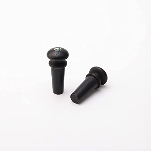 Pxyelec 2PCS Ebony End Pins Black, Guitar Bridge Pins Endpins for Acoustic Guitar - Image 3