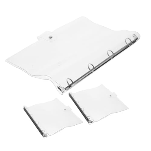 QUMIIRITY 3個 透明活頁バインダー 多機能ファイルフォルダー 書類整理用 耐久プラスチック製 学校 オフィス対応 クリアファイルオーガナイザ