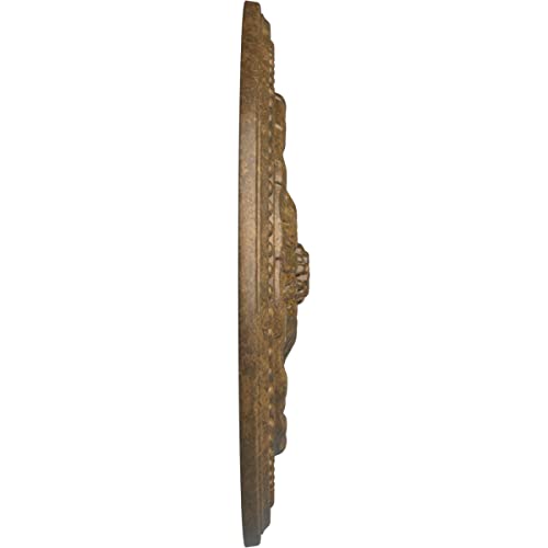 Image of Ekena Millwork CM15CHRZS 15 3 /4 inchOD x 1 7 /8 inchP Chester Ceiling Medallion, Rubbed Bronze