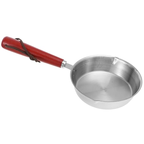 Unomor Frying Pan Non Omelet Cooking Pan Tortilla Pan Portable Pot for Cooking Diamond Mini Melting Pot Pans Mini Cookware Pancake Pan Butter Melting Pan Oven Breakfast Stainless Steel