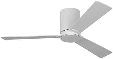 Monte Carlo Fans 3RZHR44RZW Rozzen - 3 Blade Ceiling Fan-9.3 Inches Tall and 44 Inches Wide, Finish Color: Matte White
