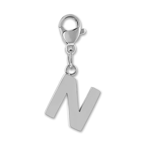 Pendentif Lettres avec lettres N - Pendentif Chaîne Initial Charm I En Acier Chirurgical Bracelet Bette