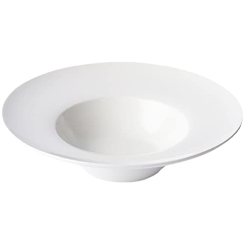 SHERCHPRY Ceramic Pasta Plate 10 Inch European Style Dinner Serving Plate Wide Rim for Pasta Soup Salad Easy to Clean Food Grade Material