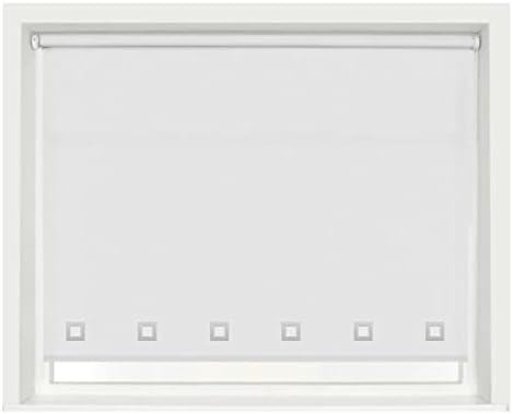 100% Polyester Square Eyelet Trimmable Daylight Roller Blinds (120cm Wide x 165cm Drop, Cappuccino)