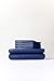 Queen 6 Piece Sheet Set - Comfy Breathable & Cooling - Ultra-Soft Hotel Luxury Bedding Set with 8-16 Inch Deep Pockets - 1 Flat & 1 Fitted Sheet & 4 Pillowcases - Wrinkle Free & Easy Care - Navy Blue