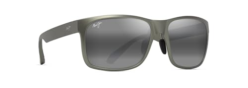 Image of Maui Jim Polarized Men's and Women's Red Sands Rectangular Sunglasses